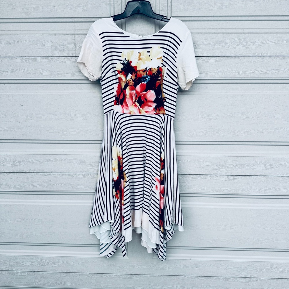 Anthro Corey Lynn Calter Black and White Striped Dress
